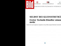 Bild zum Artikel: Selbst bei Kleinstbeträgen nicht - Erster Technik-Händler nimmt KEIN Bargeld mehr