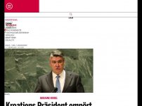 Bild zum Artikel: Kroatiens Präsident sorgt mit Kriegs-Aussagen für Empörung