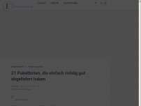 Bild zum Artikel: 21 Paketboten, die einfach richtig gut abgeliefert haben