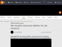Bild zum Artikel: Wer bezahlt deutsche Waffen für die Ukraine?