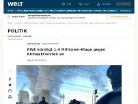 Bild zum Artikel: RWE kündigt 1,4 Millionen-Klage gegen Klimaaktivisten an