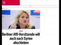 Bild zum Artikel: Berliner AfD-Vorsitzende will auch nach Syrien abschieben