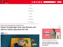 Bild zum Artikel: Eltern hatten „keine Ahnung, wie schlau er ist“ - Dreijähriger liest, löst Brüche und zählt in sieben Sprachen bis 100