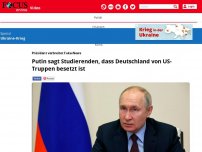 Bild zum Artikel: Präsident verbreitet Fake-News: Putin sagt Studierenden, dass...