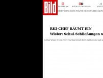 Bild zum Artikel: RKI-Chef Wieler räumt ein - Schulen hätten nie geschlossen werden müssen!