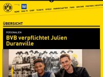 Bild zum Artikel: BVB verpflichtet Julien Duranville
