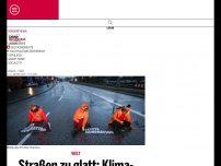 Bild zum Artikel: Straßen zu glatt: Klima-Kleber müssen Blockade absagen