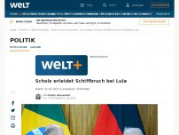 Bild zum Artikel: Scholz erleidet Schiffbruch bei Lula