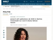 Bild zum Artikel: Jarasch will spätestens ab 2030 in Berlins Innenstadt nur noch E-Autos fahren lassen