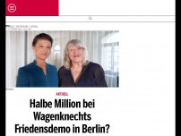 Bild zum Artikel: Halbe Million bei Wagenknechts Friedensdemo in Berlin?