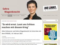 Bild zum Artikel: 'Es wird ernst. Lasst und Schluss machen mit diesem Krieg'