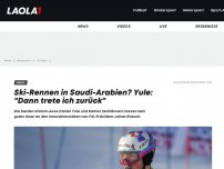 Bild zum Artikel: Ski-Rennen in Saudi-Arabien? Yule: 'Dann trete ich zurück'