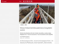 Bild zum Artikel: Wiener Polizei ließ Klimaaktivisten festgeklebt zurück