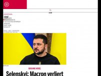 Bild zum Artikel: Selenskyj: Macron verliert seine Zeit mit Putin