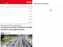 Bild zum Artikel: Neues Gutachten - FDP: Tempolimit würde sechsmal weniger CO2 einsparen als Umweltbundesamt behauptet