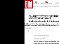 Bild zum Artikel: Polizist tötete Flüchtlingsjungen - Sechs Schüsse in 1,8 Sekunden