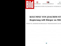 Bild zum Artikel: Kolumne von Joachim Steinhöfel - Regierung will Bürger zu Mitläufern machen