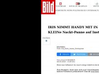 Bild zum Artikel: Iris nimmt Handy mit in die Dusche - KLEINe Nackt-Panne auf Instagram