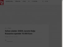Bild zum Artikel: Schon wieder: DSDS-Jurorin Katja Krasavice spendet 10.000 Euro