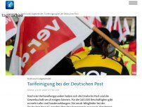 Bild zum Artikel: Tarifeinigung bei der Deutschen Post