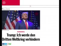 Bild zum Artikel: Trump: Ich werde den Dritten Weltkrieg verhindern