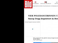 Bild zum Artikel: Vier Poledancerinnen und ein Megastar - Snoop Dogg begeistert in Berlin