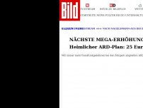 Bild zum Artikel: Nächste Mega-Erhöhung? - Heimlicher ARD-Plan: 25 Euro Rundfunkbeitrag!