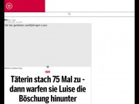 Bild zum Artikel: Täterin stach 75 Mal zu - dann warfen sie Luise die Böschung hinunter