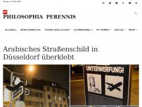 Bild zum Artikel: Arabisches Straßenschild in Düsseldorf überklebt