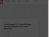 Bild zum Artikel: Vorwürfe gegen RTL: Claudia Effenberg nach Dschungelcamp immer noch in Behandlung