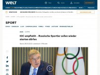 Bild zum Artikel: IOC empfiehlt – Russische Sportler sollen wieder starten dürfen