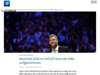 Bild zum Artikel: Nowitzki wird in die Hall of Fame der NBA aufgenommen