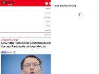 Bild zum Artikel: „Erfolgreich bewältigt“: Gesundheitsminister Lauterbach sieht...