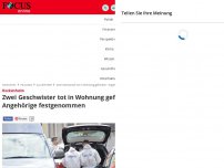 Bild zum Artikel: Hockenheim  - Zwei Geschwister tot in Wohnung gefunden - Angehörige festgenommen