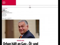 Bild zum Artikel: Orban hält an Gas-, Öl- und Atomkooperation mit Russland fest