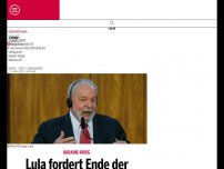 Bild zum Artikel: Lula fordert Ende der Unterstützung für die Ukraine