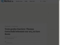 Bild zum Artikel: Trotz großer Karriere: Thomas Gottschalk bekommt nur 915,79 Euro Rente