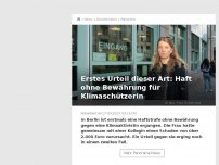 Bild zum Artikel: An Gemälderahmen festgeklebt: Haft ohne Bewährung für Klimaschützerin