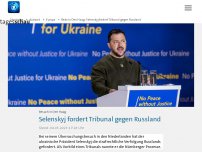 Bild zum Artikel: Rede in Den Haag: Selenskyj fordert Tribunal gegen Russland