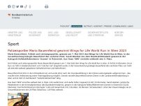 Bild zum Artikel: Polizeisportler Mario Bauernfeind gewinnt Wings for Life World Run in Wien 2023