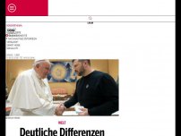 Bild zum Artikel: Deutliche Differenzen zwischen Papst und Selenskyj