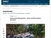 Bild zum Artikel: Auto in zwei Teile gerissen – Vater und Sohn sterben bei Unfall