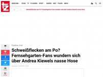 Bild zum Artikel: Schweißflecken am Po? Fernsehgarten-Fans wundern sich über Andrea Kiewels nasse Hose
