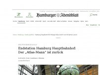Bild zum Artikel: Skulptur Wandelhalle : Endstation Hamburg Hauptbahnhof: Der „Atlas-Mann“ ist zurück