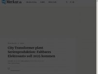 Bild zum Artikel: City Transformer plant Serienproduktion: Faltbares Elektroauto soll 2025 kommen