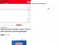 Bild zum Artikel: Über 50 Produkte wieder günstiger: Preis-Hammer bei Aldi! Milch...