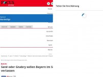 Bild zum Artikel: Bericht: Sané oder Gnabry sollen Bayern im Sommer verlassen