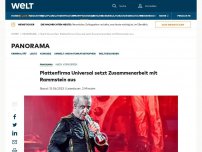 Bild zum Artikel: Plattenfirma Universal setzt Zusammenarbeit mit Rammstein aus