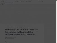 Bild zum Artikel: „Gehören nicht auf die Bühne“: Hurricane-Bands Madsen und Donots schicken deutliche Botschaft an Till Lindemann