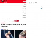 Bild zum Artikel: Blutige Nase - Helene Fischer muss Konzert in Hannover abbrechen